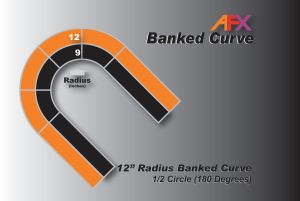AFX Track Banked Curve-12"R
