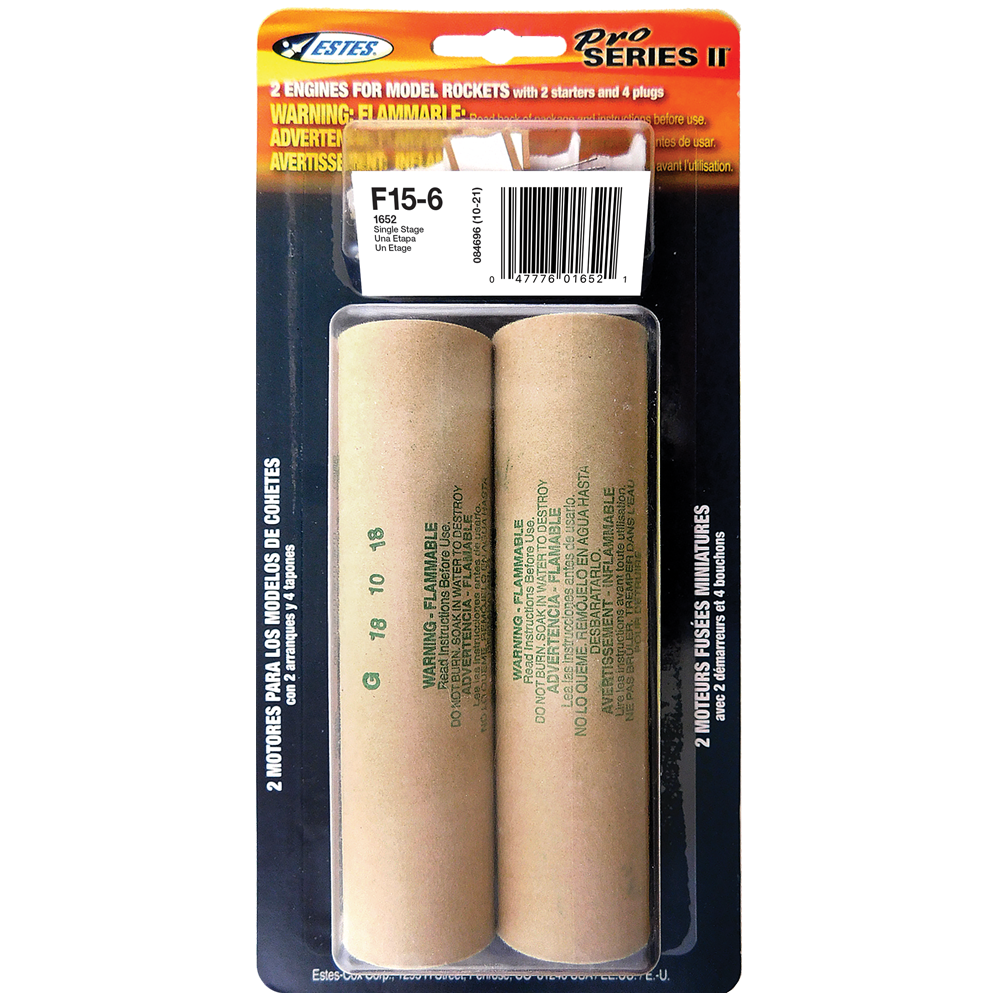 Estes F15-6 29mm Engines/2pk