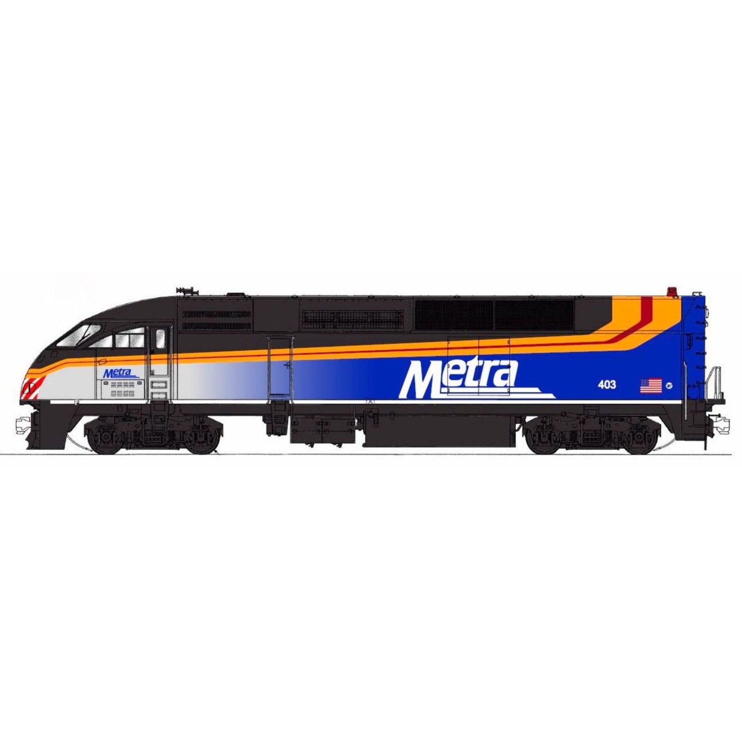 Kato N Scale 1766123 MP36PH Chicago Metra #403 DCC