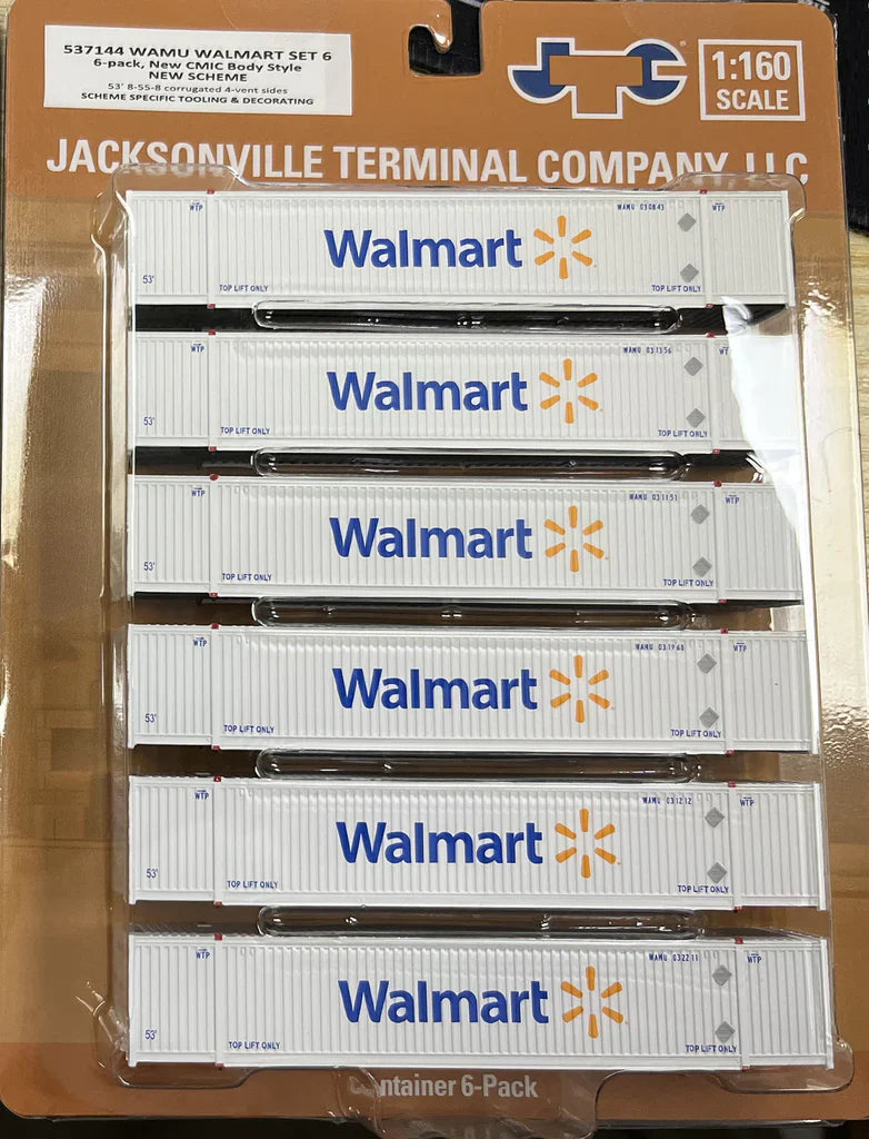 Jacksonville Terminal Co N Walmart 8-55-8 6-pack, Set # 1 Corrugated container with placards | 537144