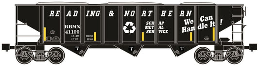 Ready Made Trains O Scale 3 Bay Hopper Reading & Northern - RMT662122