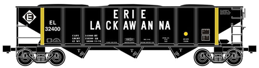 Ready Made Trains O Scale 3 Bay Hopper Erie Lackawanna - RMT66239