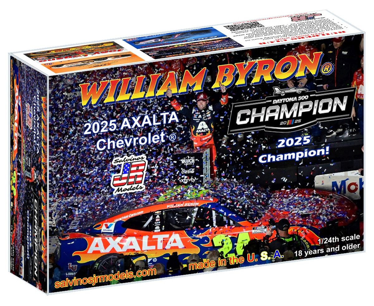 Salvinos Jr Models #24 Hendrick Motorsports 2025 William Byron Daytona 500 Winner
