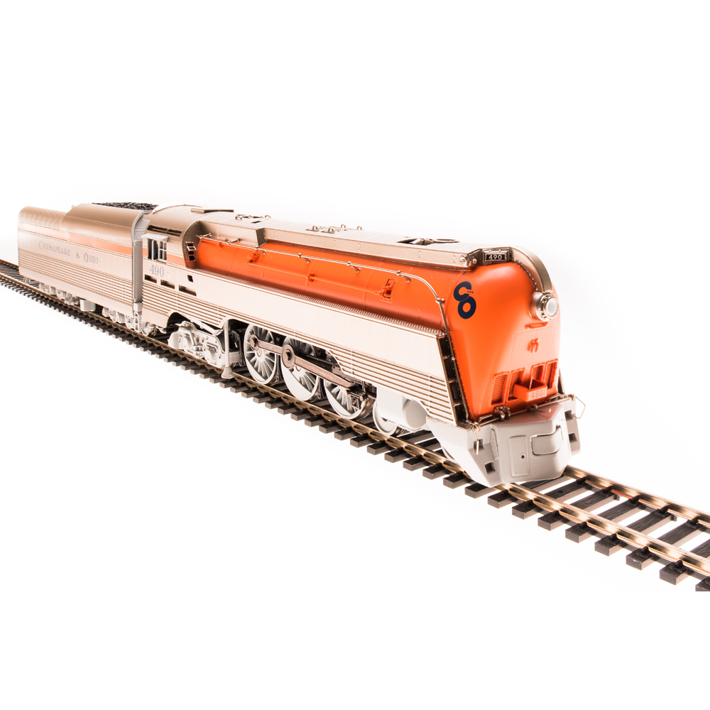 Broadway Limited HO HY C&O L-1 4-6-4 Hudson #493 Steam Loco/orange boiler