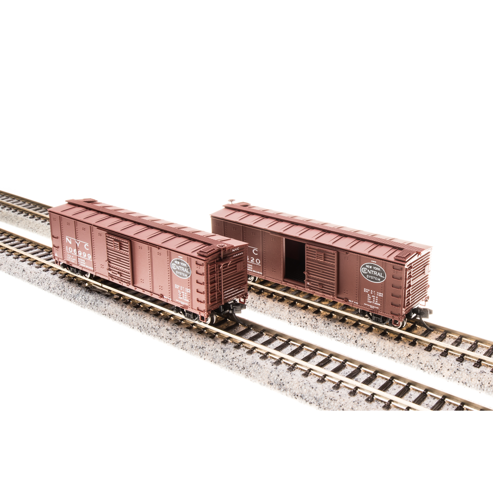 Broadway Limited N Steel Boxcar 4pk NYC w/Corrugated Ends Post 1955 Gothic