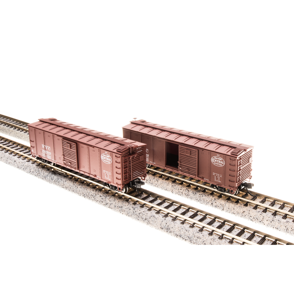 Broadway Limited N Steel Boxcar 4pk NYC w/Corrugated Ends Pre-1955 Roman