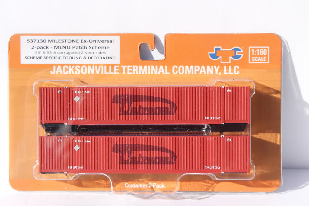 Jacksonville Terminal Co N Milestone, Universal patch 53' HIGH CUBE 8-55-8 corrugated containers | 537130