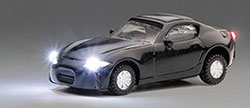 Kato N Scale Sports Car Lighted Black (Just Plug)