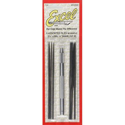 Excel 6pc Needle File Set w/Handle