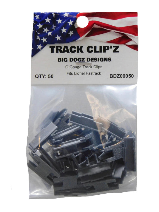 BIG DOGZ DESIGNS TRACK CLIP'Z FOR LIONEL FASTRACK (50) CLIPS joiner BDZ00050