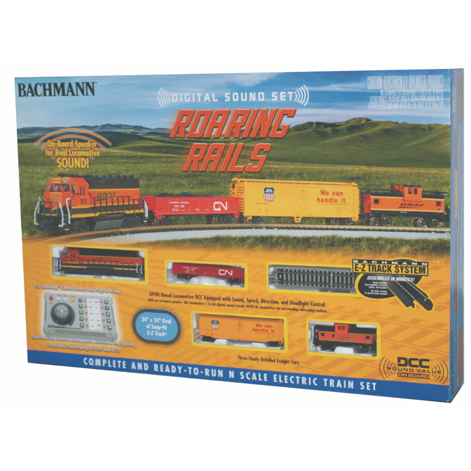 Bachmann N Roaring Rails BNSF Freight Set/GP40 w/DCC Sound