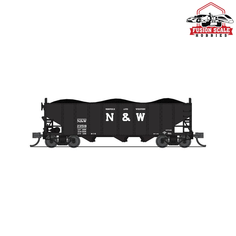 Broadway Limited N H2a 3-Bay Hopper 2pk A N&W/24 Lettering