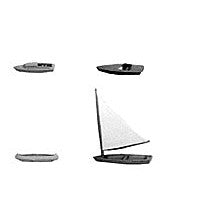 Plastruct N gauge Canoe, Motor Boat, Sail Boat & Speed Boat Set (1 set per pack)