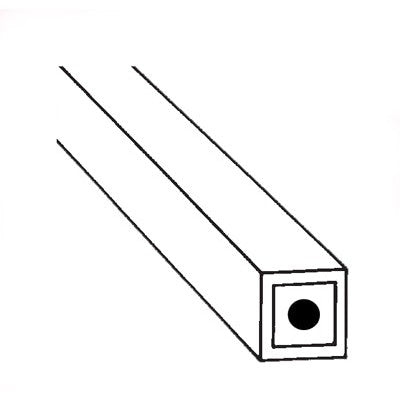 Plastruct Clear Acrylic Square Tubing - 1/8" (3.2mm) - .050 (1.3mm) I.D. - .037 (0.9mm) Wall (5 per pack)