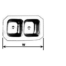 Plastruct Dollhouse Double Kitchen Sink (1 per pack)