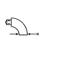 Plastruct 3/8" White Female 90° Elbow for TB-12 (5 per pack)