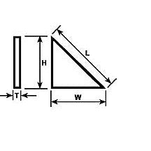 Plastruct 3/8" Clear Acrylic Support Gusset (5 per pack)
