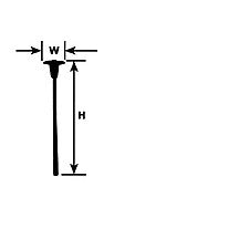 Plastruct O gauge Polystyrene Halogen Lamp (5 per pack)