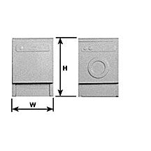 Plastruct White Polystyrene Clothes Washing Machine (1 per pack)