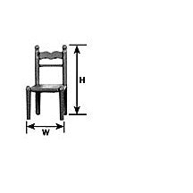 Plastruct White Styrene Dining Chair (1 per pack)