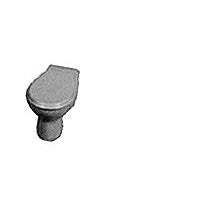Plastruct White Polystyrene Standard Toilet (1 per pack)