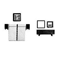 Plastruct O gauge) Scale Multi Color Polyethylene Single Bedroom (8 per pack)