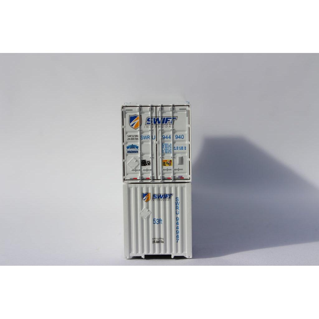 Jacksonville Terminal Company N 537027 53' High Cube Corrugated Side Containers Swift 4VI Container Two Pack