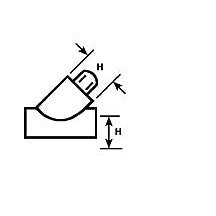 Plastruct 1/16" White Lateral 45° Snap-On Tee for TB-2 (5 per pack)