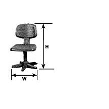 Plastruct O gauge White Styrene Steno Chair (1 per pack)