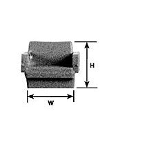 Plastruct White Styrene Lounge Chair (1 per pack)