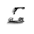 Plastruct Dollhouse Chrome Polystyrene Vanity Faucet (2 per pack)