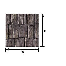 Plastruct Dollhouse Scale Beige Wood Shake Shingle Sheet 24" x 14" (1 per pack)
