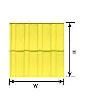 Plastruct Dollhouse Scale Red Ridged Clay Tile Sheet 24" x 14" (1 per pack)