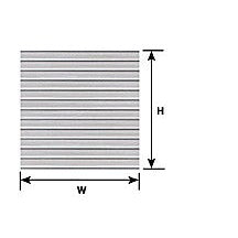 Plastruct HO gauge RIBBED ROOF SHEET (1 per pack)