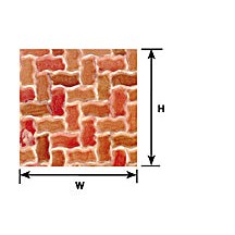 Plastruct G gauge Red Clay Interlocking Paving Sheet 12" x 7" (2 per pack)