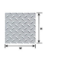 Plastruct N gauge White Diamond Plate Sheet 12" x 7" (2 per pack)