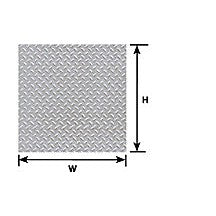 Plastruct HO gauge White Diamond Plate Sheet 12" x 7" (2 per pack)