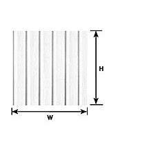 Plastruct Dollhouse Gray Shower Glass Sheet 12" x 7" (2 per pack)
