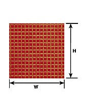 Plastruct 1/8" Clay Red Square Tile Sheet 12" x 7" (2 per pack)
