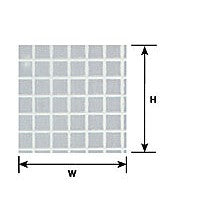 Plastruct 15/64" Clear Square Tile Sheet 12 x 7" (2 per pack)