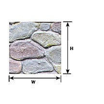 Plastruct Dollhouse Scale Field Stone Sheet 14" x 24" (1 per pack)