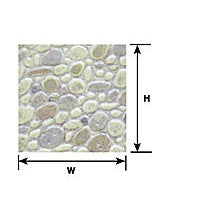 Plastruct G gauge Beige Random Polished Stone Sheet 12" x 7" (2 per pack)