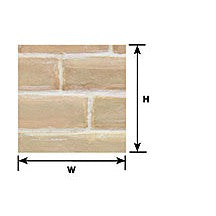 Plastruct Dollhouse Scale Beige Dressed Stone/Block Sheet 24" x 7" (1 per pack)