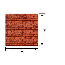 Plastruct G gauge Red Brick Paper Sheet 7-1/2" x 10" (1 per pack)