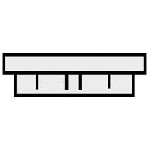 Plastruct 1-1/4" Medium Gray ABS Flat Cap Heads (3 per pack)