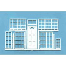 Plastruct O 1:48 Door & Window Set (1 per pack)