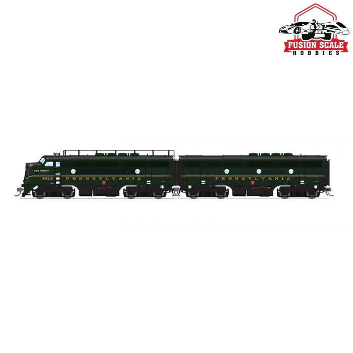 Broadway Limited HO P4 F3 A/B Diesels PRR #9512/9512B/grn single-stripe DC/DC