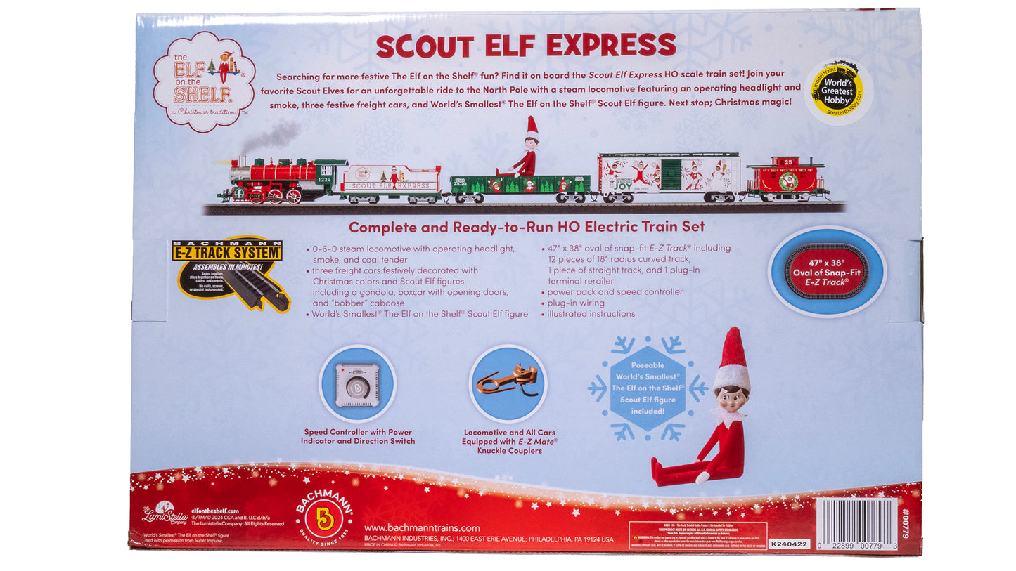 Bachmann HO Elf On The Shelf Scout Elf Express Freight Set/0-6-0 - 00779