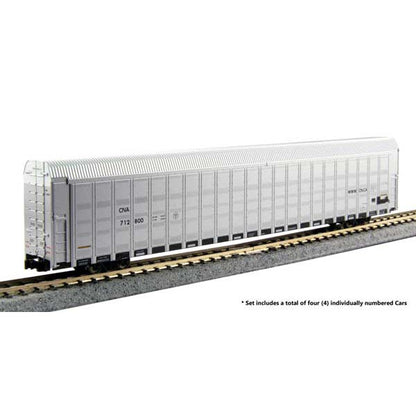 Kato N Scale Canadian Pacific Aluminum Autorack 4 Car Set 712846, 712849, 712853, 712952