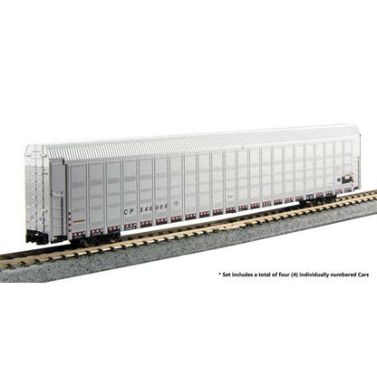 Kato N Scale Canadian Pacific Aluminum Autorack 4 Car Set 546014, 546056, 546128, 546274